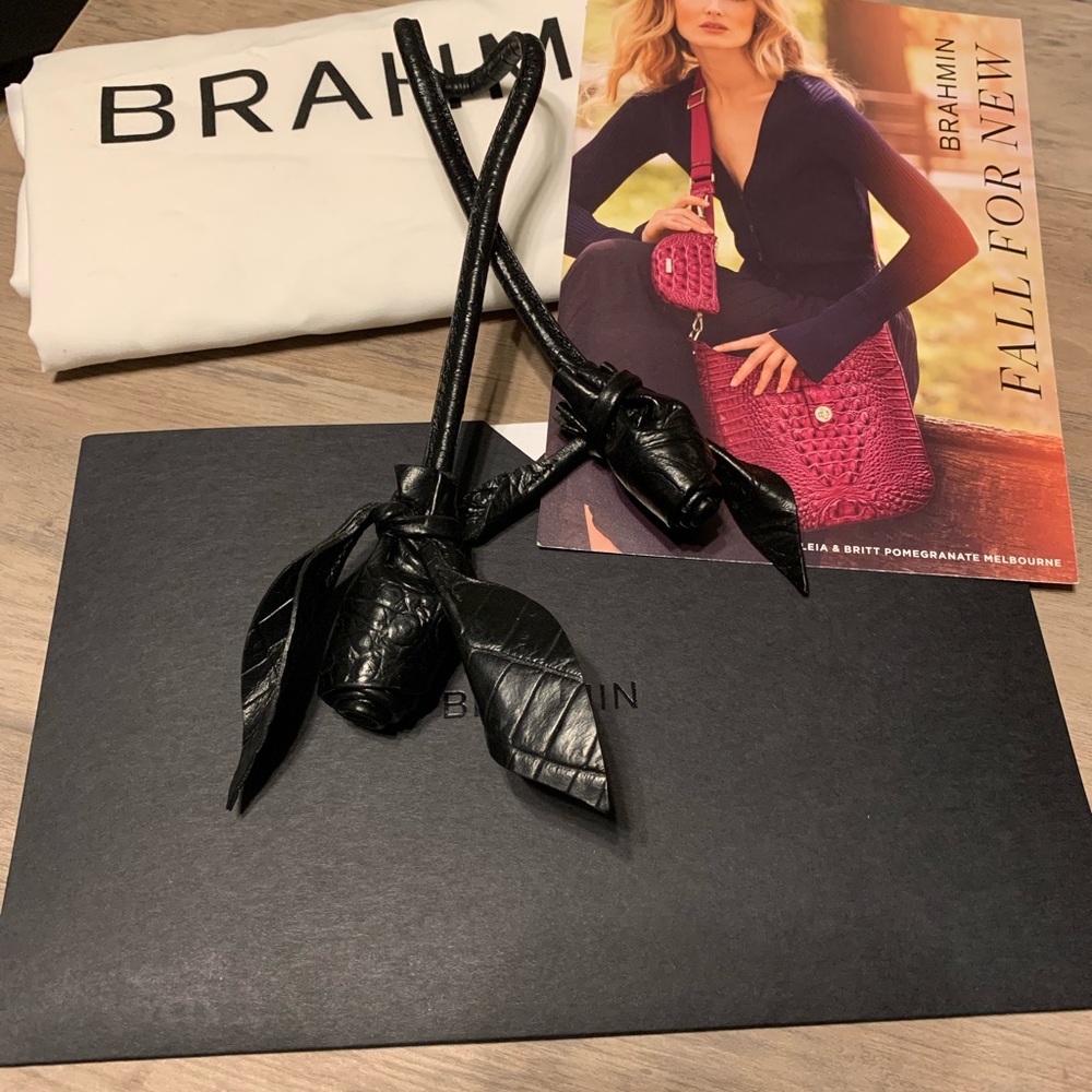 Brahmin black Melbourne leather rose pair